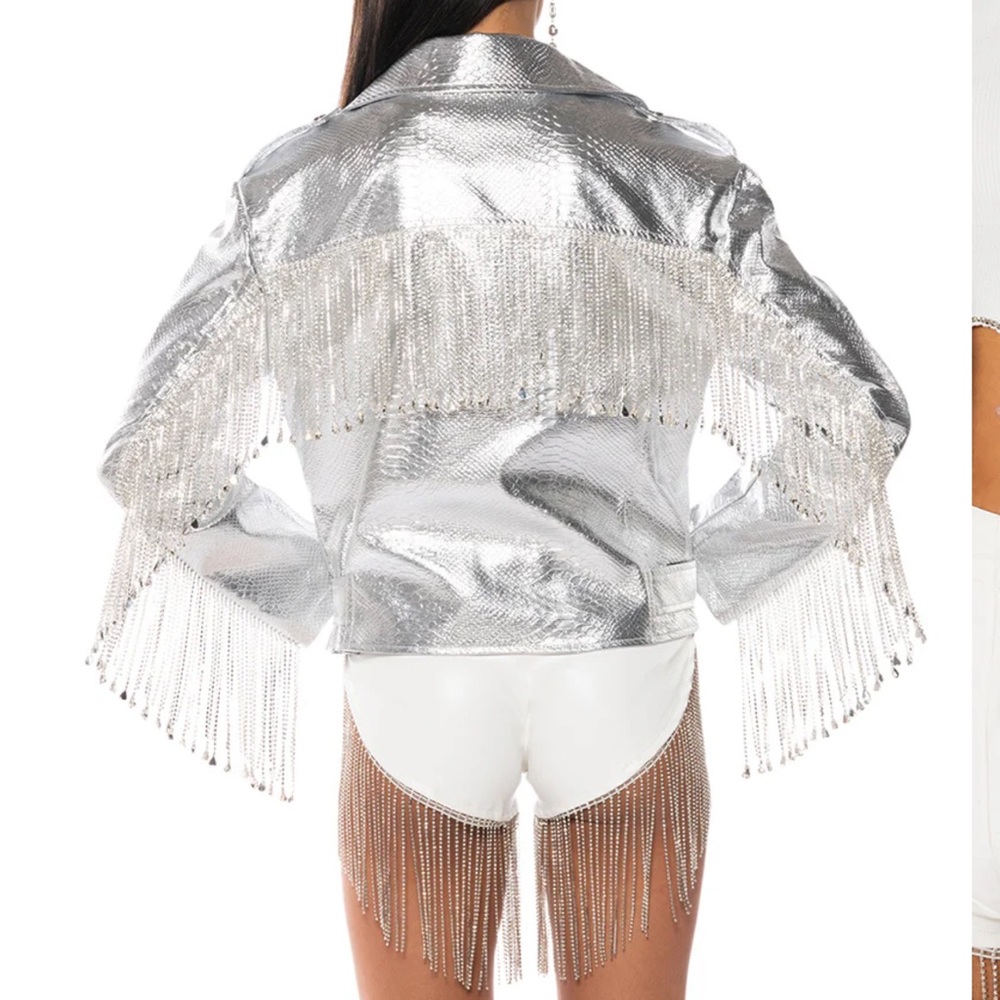 Akira moto fringe jacket